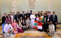 El Papa León XIV con los jóvenes de International Youth Advisory Body (IYAB)