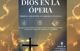 Cartel de "Dios en la ópera" Crédito: Fundación Operística de Navarra