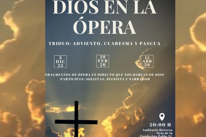 Cartel de "Dios en la ópera"
