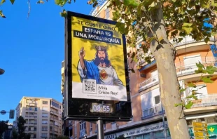 Carteles de la campaña por la solemnidad de Cristo Rey en España Crédito: Asociación Rescoldo