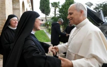 Encuentro del Papa con las monjas de Montefalco