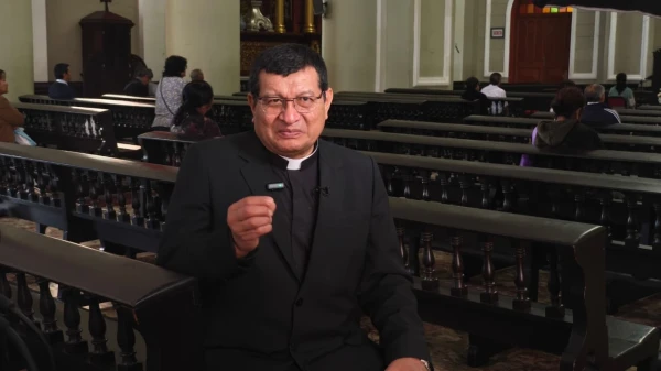 P. Fidel Purisaca, director de comunicaciones de la Diócesis de Chiclayo. Crédito: Diego López Marina - EWTN News