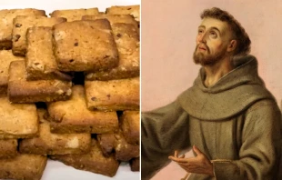 Galletas “mostaccioli”, las favoritas de San Francisco de Asís Crédito: Captura de video del canal de YouTube de los Franciscanos Santo Espíritu del Monte Hospedería.