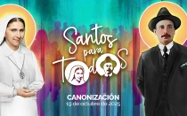 Poster de la campaña "Santos para todos".