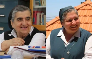 Hna. Gerard Merhej (izq.) - Hna. Maya El Beaino (der.) Crédito: ACN.