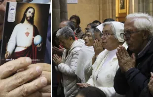 Los fieles católicos en la renovación de la consagración de Ecuador al Sagrado Corazón de Jesús este 25 de marzo, Lunes Santo. Crédito: IEC 2024