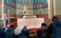 La réplica de la Sábana Santa de Turín que está en Ucrania.