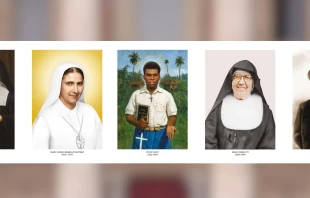Algunos de los retratos oficiales de los futuros santos que serán canonizados este 19 de octubre. Crédito: Vatican Media.