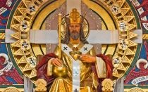 Imagen de Cristo Rey del arquitecto Richard Jordan y del artista Ludwig Schadler en Viena, Austria