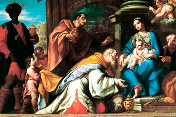 Adoración de los Reyes Magos.