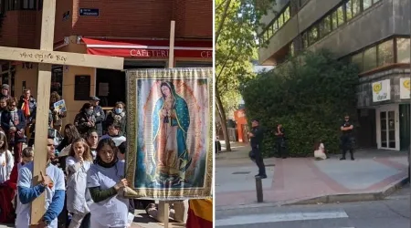 7 policías rodean a embarazada por rezar delante de un negocio de aborto en España
