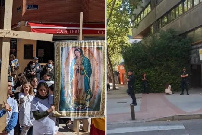 7 policías rodean a embarazada por rezar delante de un negocio de aborto en España