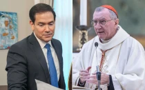 Marco Rubio y el Cardenal Pietro Parolin.