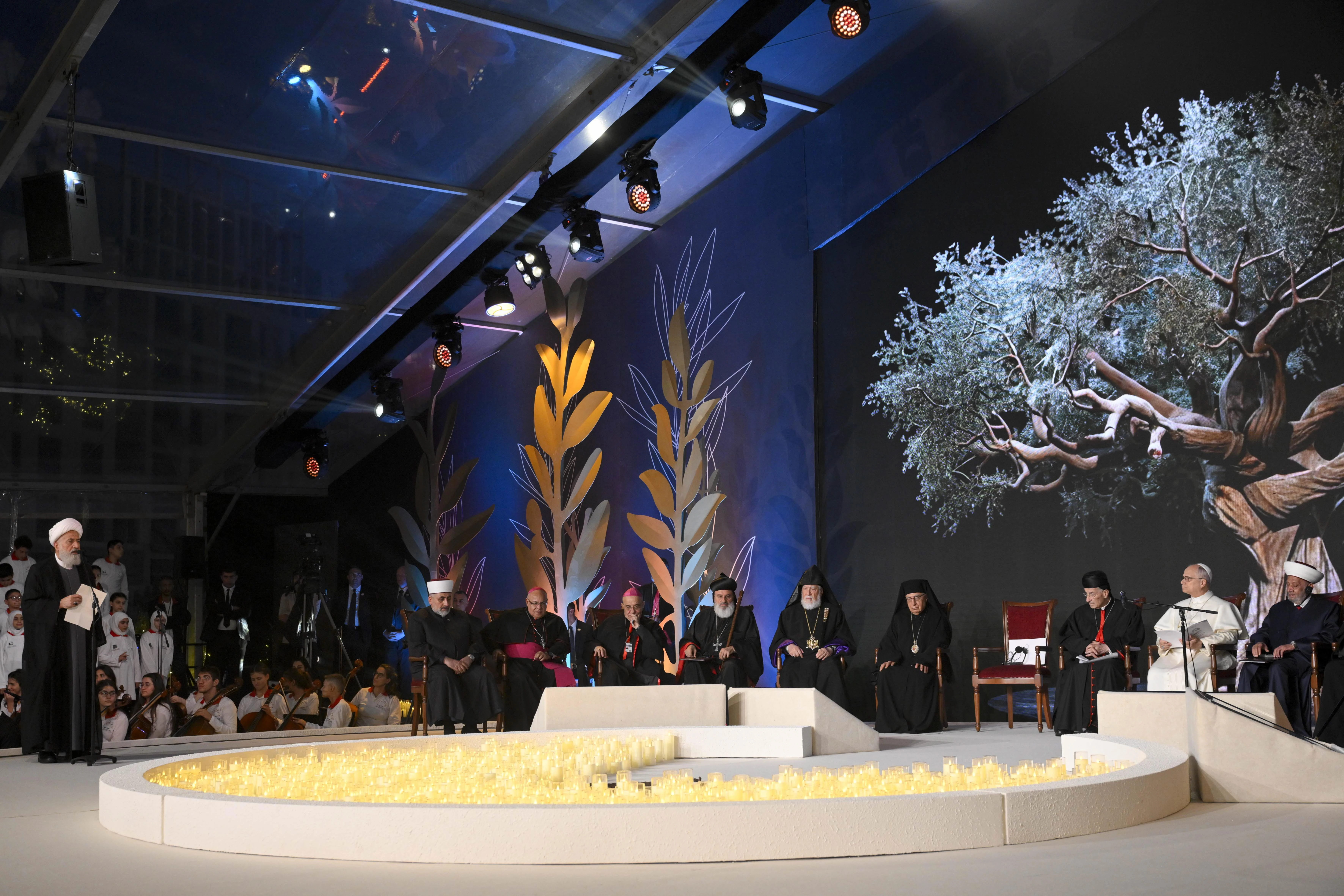 El Papa mantuvo un encuentro interreligioso. Crédito: Vatican Media