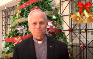 Mons. Robert Prevost en su mensaje por Navidad 2022, la última Navidad que celebró siendo obispo de Chiclayo en el norte del Perú. Crédito: Diócesis de Chiclayo.