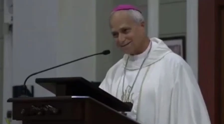 Mons. Robert Prevost, ahora Papa León XIV, en la Misa que presidió el 27 de junio de 2022, por la fiesta de San Josemaría, fundador del Opus Dei.