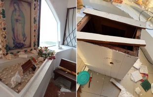 La Capilla de Guadalupe en Isla Mujeres sufrió un robo y vandalismo durante la noche del 1 de noviembre. Dos implicados en el robo han sido detenidos. Crédito: Cortesía Parroquia Inmaculada Concepción Isla Mujeres.