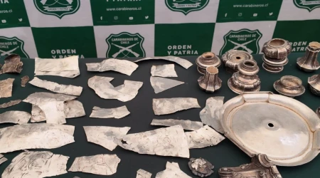 Objetos recuperados por Carabineros