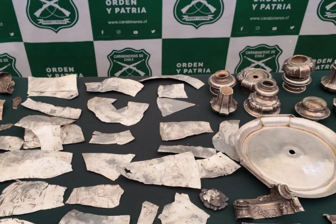 Objetos recuperados por Carabineros