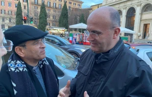 Mons. Rolando Álvarez y Mons. José Ignacio Munilla, juntos en Roma. Crédito: Cortesía Mons. Munilla.