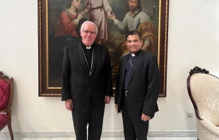 El Arzobispo José Ángel Saiz Meneses recibe en Sevilla a Mons. Rolando Álvarez Crédito: Perfil de X del Arzobispo José Ángel Saiz Meneses