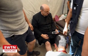 P. Gabriel Romanelli, el único párroco de Gaza Crédito: EWTN Noticias.