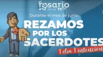 Captura del vídeo de presentación de la campaña de oración por los sacerdotes. Crédito: El Rosario de las 11pm