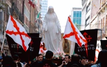 Procesión que se realizó en las calles de la Ciudad de México,