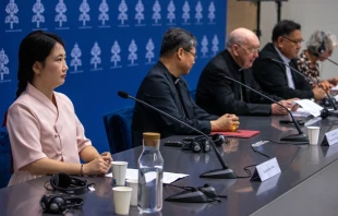 Imagen de la rueda de prensa de este 24 de septiembre Crédito: Daniel Ibáñez/ EWTN News