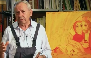 P. Rupnik. Cru00e9dito: Captura vu00eddeo de Diu00f3cesis de Roma 