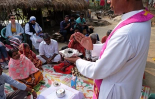 Celebración del Miércoles de Ceniza en la aldea de Mitrapur, Bengala Occidental, India, Crédito: Zvonimir Atletic - Shutterstock