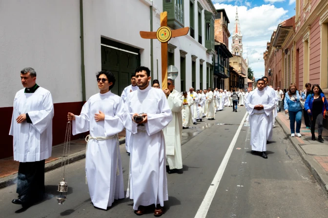 Procesión de sacerdotes.