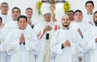 El Cardenal Brenes les recordó la importancia de que un sacerdote tenga una relación permanente y cercana con el Señor. Crédito: Arquidiócesis de Managua.