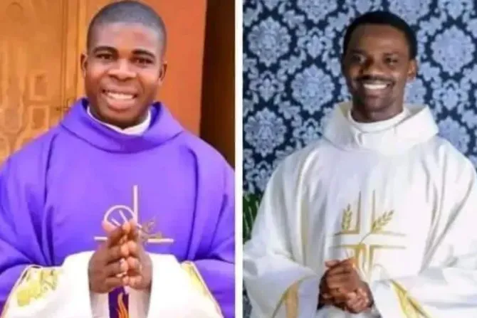 P. Jude Nwachukwu (izquierda) y P. Kenneth Kanwa (derecha) fueron secuestrados en la rectoría de su parroquia en la Diócesis de Pankshin en Nigeria el 1 de febrero de 2024.?w=200&h=150