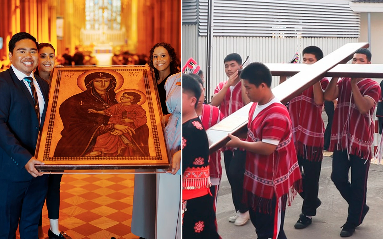 La imagen de la Salus Populi Romani y la Cruz de la JMJ durante la peregrinación por países de Asia.?w=200&h=150