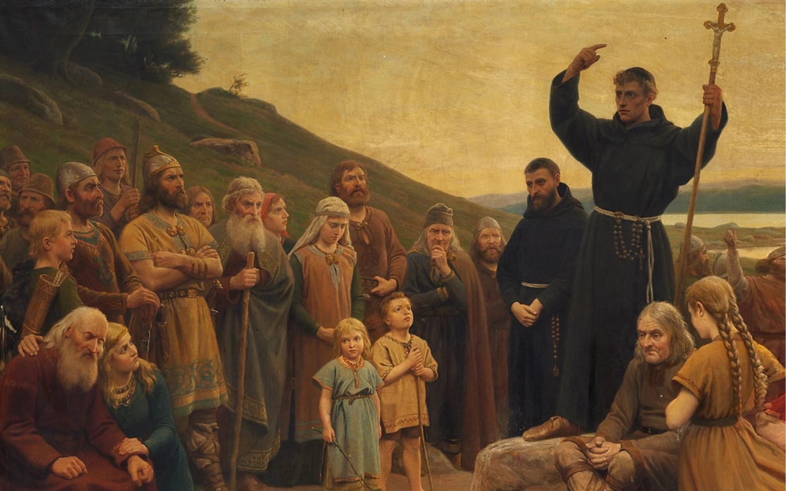 San Ansgar, misionero en Escandinavia. Pintura de Wenzel Tornøe, 1895.?w=200&h=150
