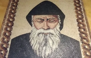 Imagen de San Charbel en la St. Sharbel Maronite Catholic Church en Las Vegas. Crédito: Walter Sánchez Silva / ACI Prensa.