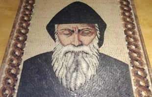 Imagen de San Charbel en la St. Sharbel Maronite Catholic Church en Las Vegas. Crédito: Walter Sánchez Silva / ACI Prensa