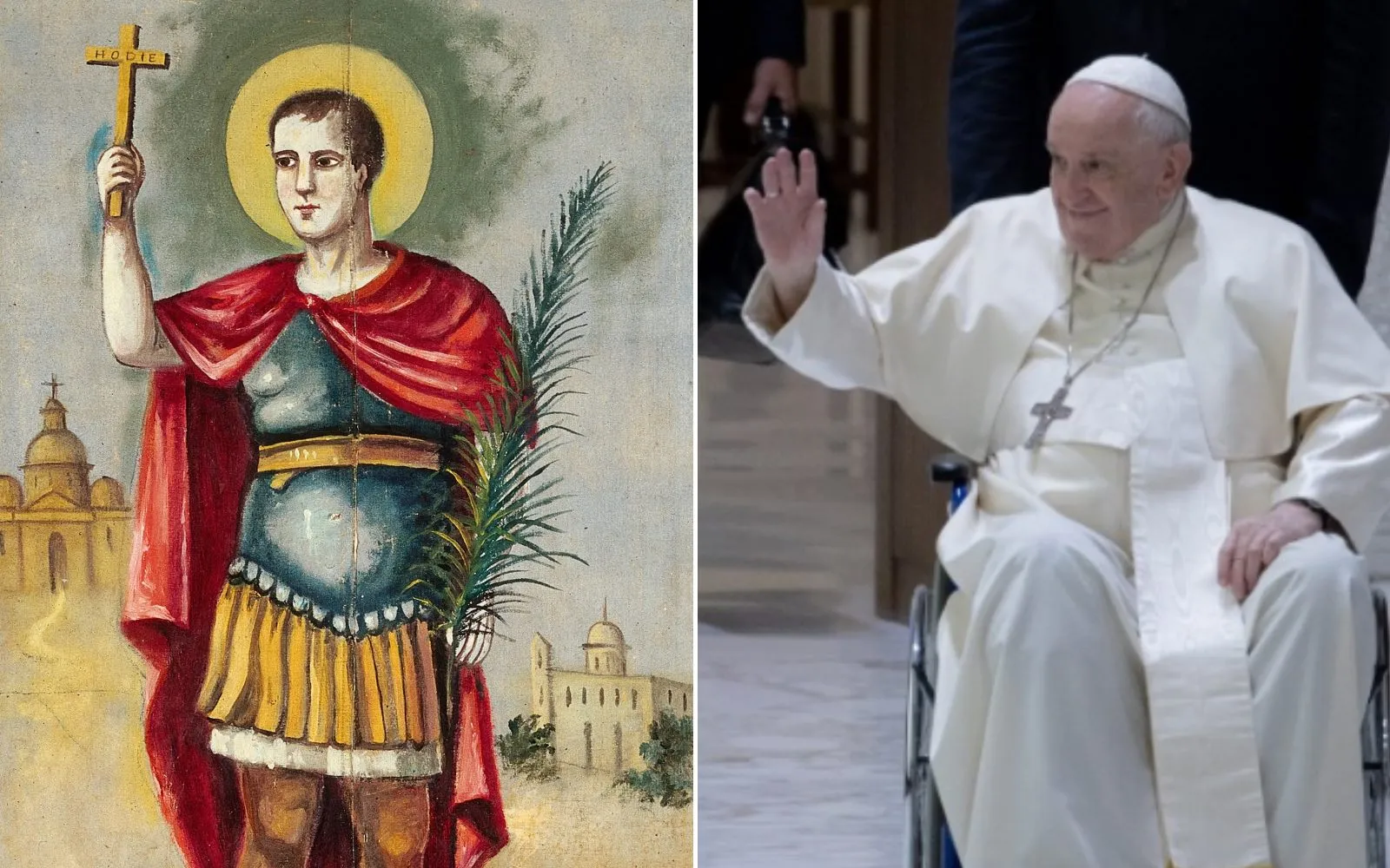 Imágenes de San Expedito y el Papa Francisco.?w=200&h=150