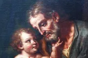 El Niño Jesús mirando con ternura al gran San José