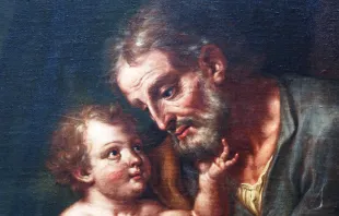El Niño Jesús mirando con ternura al gran San José Crédito: Zvonimir Atletic - Shutterstock
