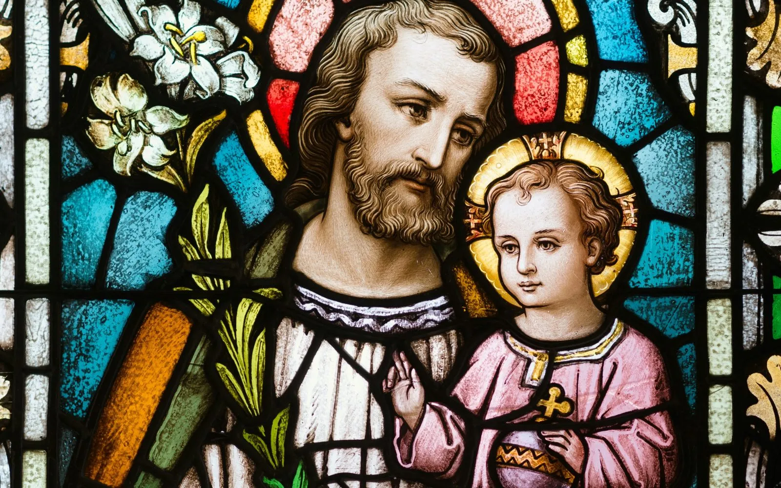 Vitral con la imagen de San José y el Niño Jesús.?w=200&h=150