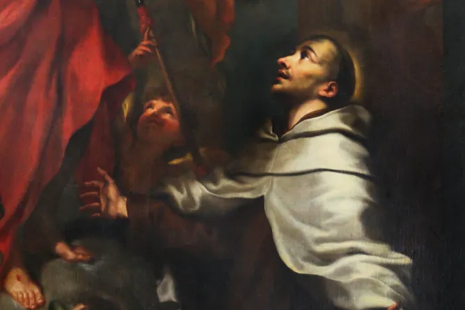 San Juan de la Cruz contemplando a Cristo crucificado
