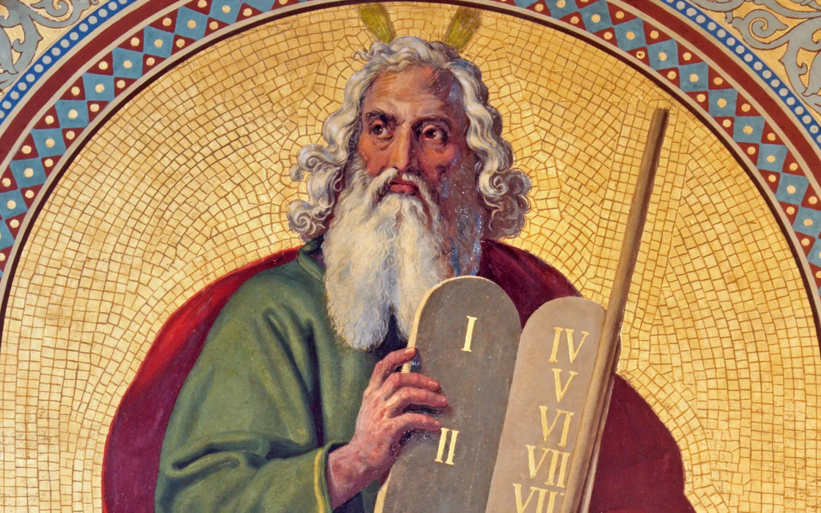 San Moisés con las tablas de los 10 mandamientos