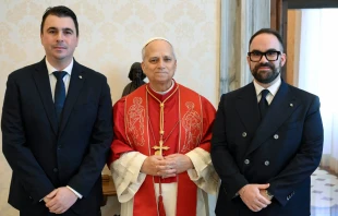León XIV recibe a los capitanes regentes de San Marino Crédito: Vatican Media
