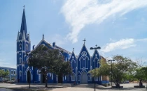 Fachada de la Iglesia de Santa Bárbara en Maracaibo.