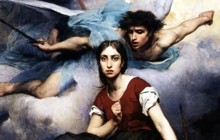 Santa Juana de Arco con San Miguel Arcángel Crédito: Dominio Público - Wikimedia Commons