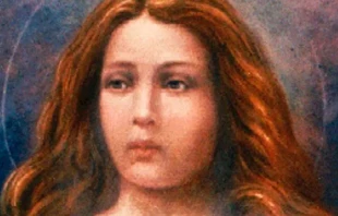 Pintura del siglo XX de Santa María Goretti. Crédito: Dominio Público.