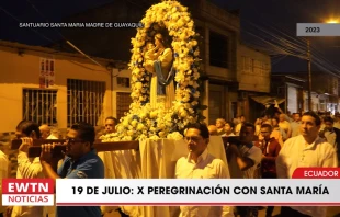 Peregrinación Santa María Madre de Guayaquil. Crédito: EWTN Noticias.