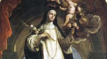 Lienzo de Santa Rosa de Lima pintado por Claudio Coello.